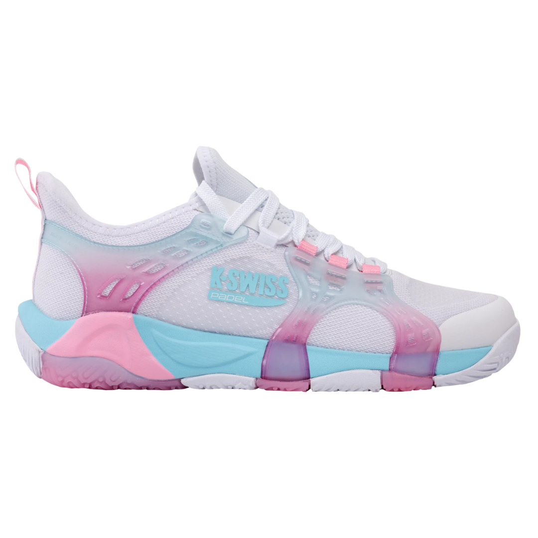 K-Swiss K-Frame Padel - White/Soft Neon Blue/Neon Bubble Gum