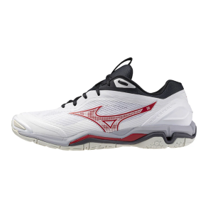 Mizuno Wave Stealth 6 - Hvid/Salsa/Sort