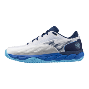 Mizuno Wave Enforce Court AC - White/Estate Bue/River Blue