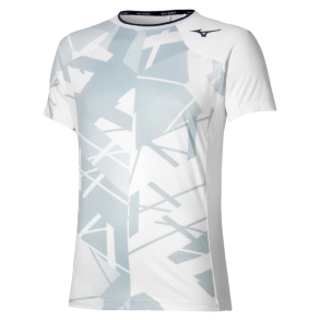 Mizuno DB Shadow Graphic SS Tee Herre - White/Gray