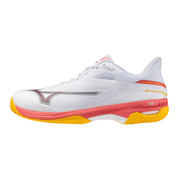 Mizuno Wave Exceed Court Men All Court - White/Calypso Coral/Citrus