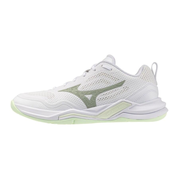 Mizuno Wave Stealth Pro Dame - White/Aqua Gray