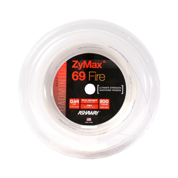 Ashaway Zymax 69 Fire 200m - White