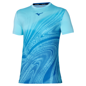 Mizuno Charge Shadow Graphic Tee M - Blue Glow