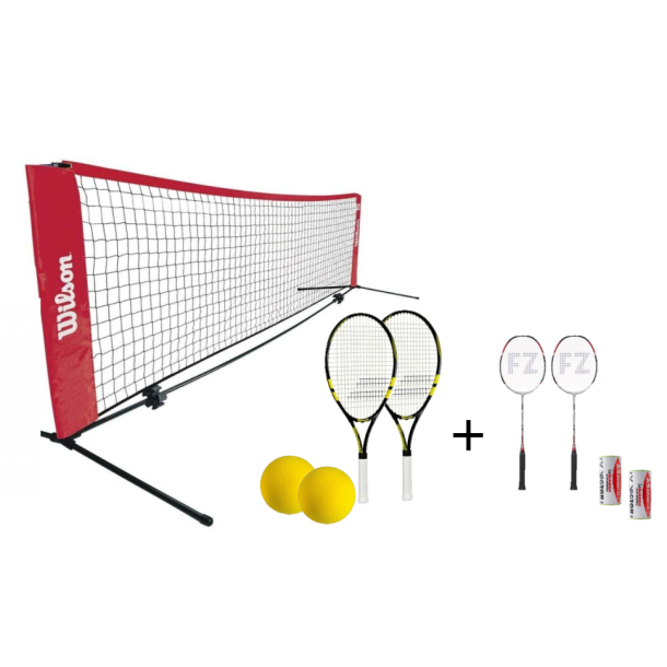 hjem undertrykkeren Foresee Sommerhus pakke - Tennis + Badminton - Mini-Tennis + Tilbehør - Transocean  Sport A/S