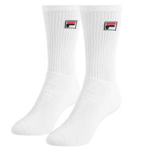 Fila F-Box Crew Sports Socks 2-Pack - White