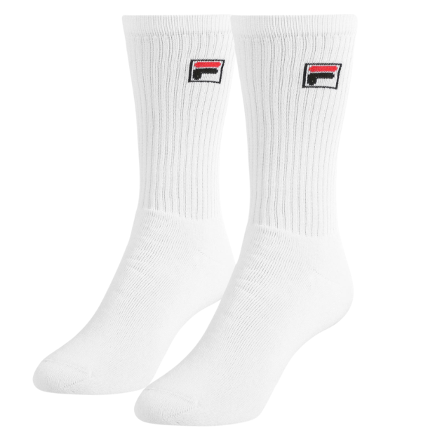 Fila F-Box Crew Sports Socks 2-Pack - White